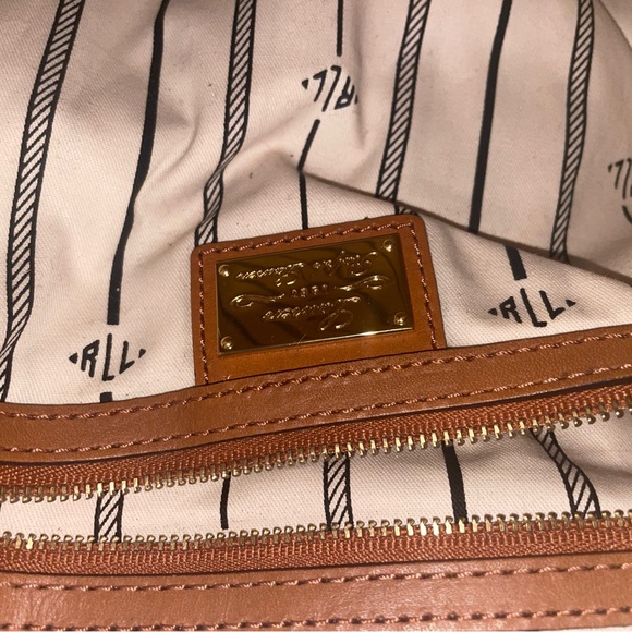 Ralph Lauren Black/Brown Equestrian Print PVC And Leather Shopper Tote - Picture 4 of 9